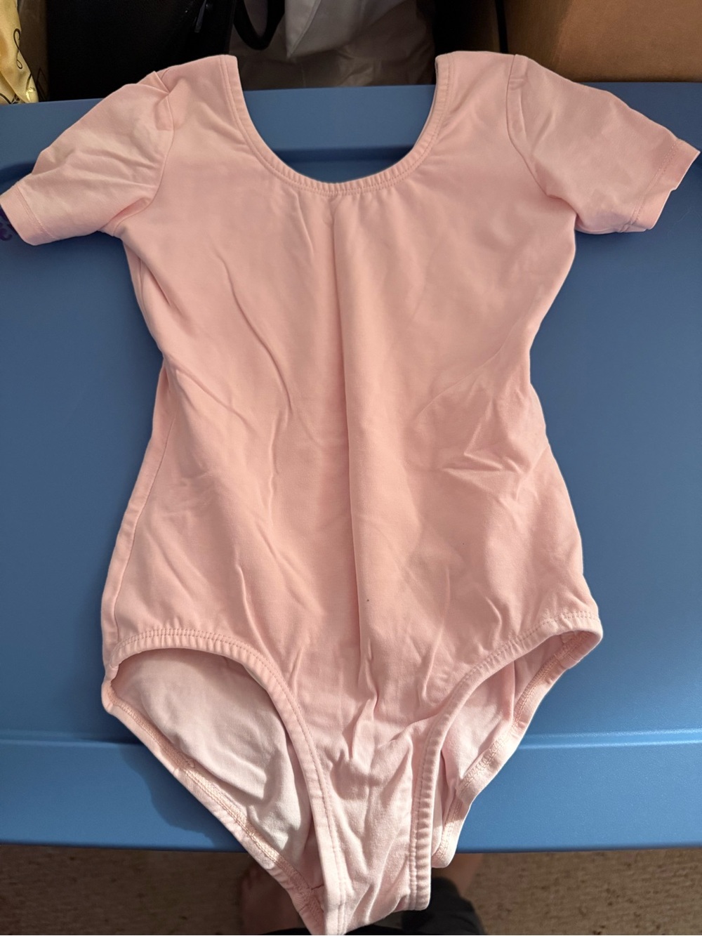 Girls' Pink Short Sleeve One-Piece Leotard
